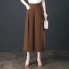 Весна Лето Новые Женские Брюки с Широкими Штанинами Однотонные С Карманами Свободные С Высокой Посадкой Модные Корейский Стиль Повседневные Большого Размера Длинные Брюки 2023