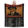 Супер Мягкое Пледовое Одеяло Beyonce Cowboy Carter Tour Премиум Флис Фланель Постельное Одеяло Уютный Плюшевый Покрывало Всесезонное Использование