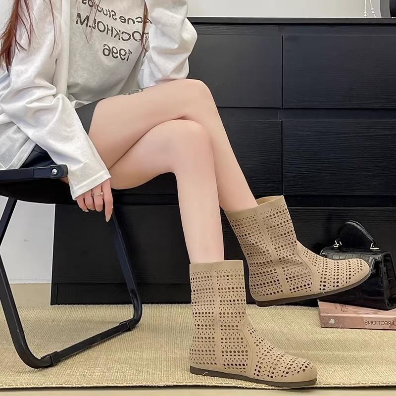 Мода Ретро Высококачественная Женская Обувь Лето Новые Туфли-балетки с Круглым Носком Модные Универсальные Женские Ботинки Комфорт Простые Женские Сандалии