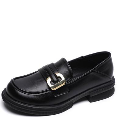 Модные туфли из мягкой кожи на платформе, женские мокасины с металлическим декором на танкетке, туфли-лодочки для женщин 2024 года, дизайнерские туфли на каблуках