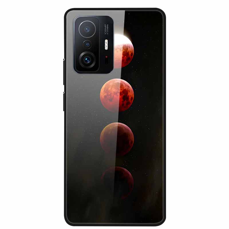 Чехол Для Xiaomi 11T Pro Стекло Жесткий Закаленное Стекло ПК Чехол Для Телефона Для Xiaomi Mi 11T 11 T Pro Ударопрочный Пейзаж Милый Capa Coque