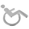 Symbol Sign Toilet Acrylic Adhesive Handicap Wall Decal for Unisex Bathroom Restroom Door