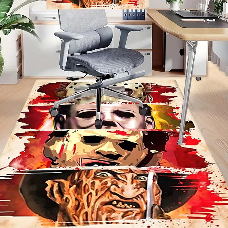 Horror Movie Icons Carpet For Playroom Bedroom Living Room Sofa Home Decorkids Game Area Rug Nonslip Floor Mat