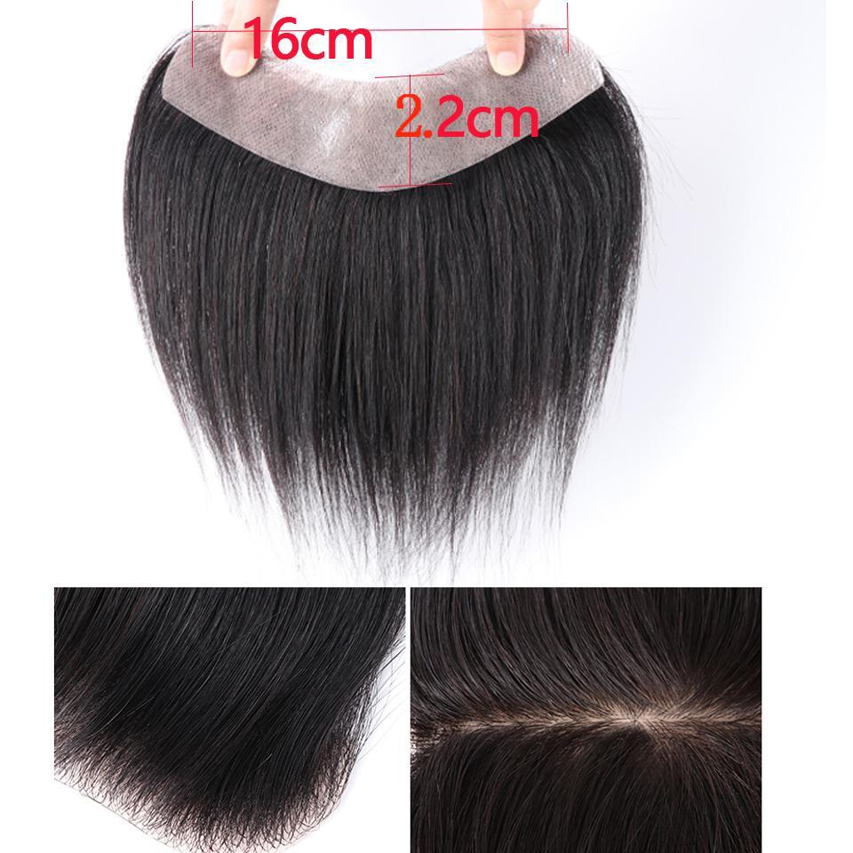 Men's Forehead Frontal Hair Piece M Loop Front Hairline With Tapes for Men Hair Replacement System