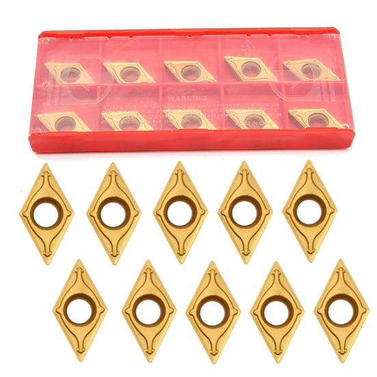 11 шт./комплект DCMT070204 US735 DCMT21.51 Твердосплавные пластины Высокая прочность Твердость Стабильность Хорошая точность Износостойкость