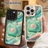 Phone Case: 2D flat design suitable for iPhone 18 17 16 15 14 13 Pro, mint green cute camera, perfect Christmas and Halloween holiday gift