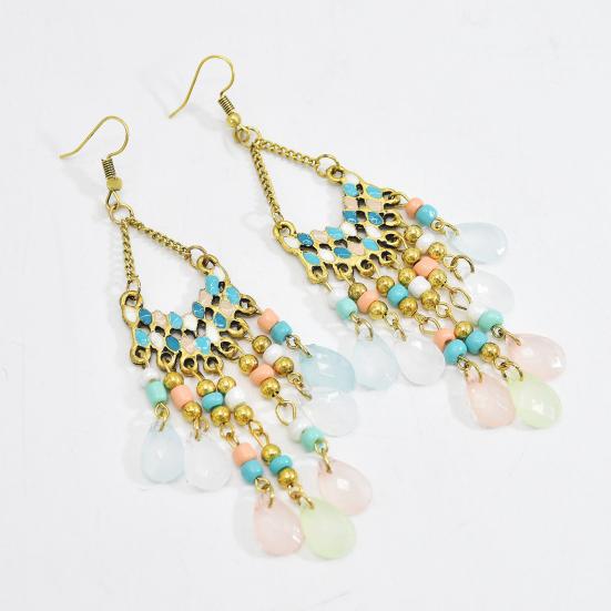 1 пара висячих сережек, бусин, декоративных капель воды, подвесных серег на крючках, подарок