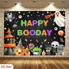 2D flat design 1 piece. "Happy Birthday" theme Halloween style cute pumpkin witch skeletonzyc