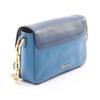 Used Miu Miu MADRAS BICOLORE Madras Shoulder Bag leather Blue Navy Used Women