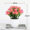Plastic Daisy Round Bonsai Sunflower Pot Artificial Flowers With Vase Set Home Decor Wedding Decoration Potted Plants