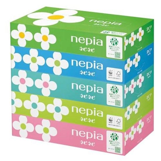Бумажные платочки Nepia Nepinepi 300 шт. (150 пар) 5 коробок