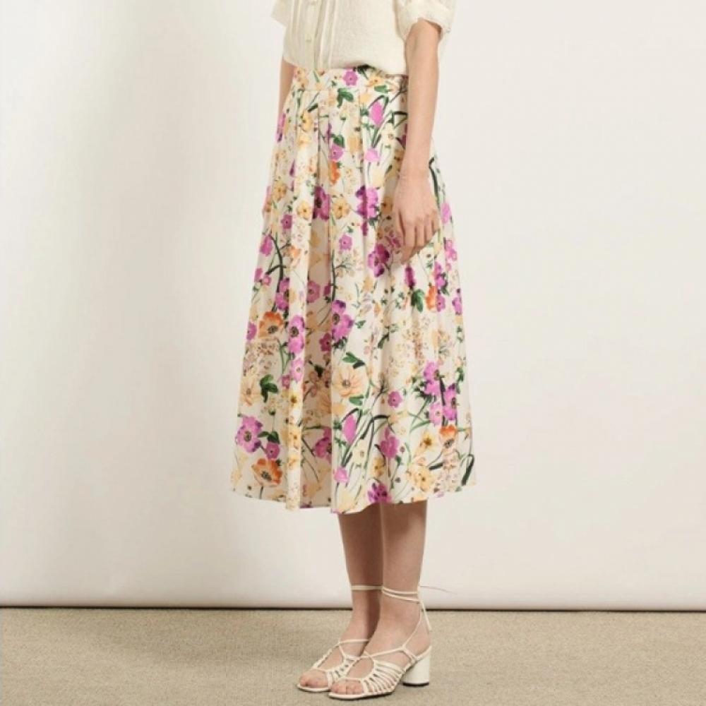 BCBG Юбка в складку с цветочным принтом B5m5s235