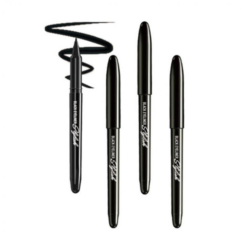 Daiso Стильная подводка-фломастер для глаз Черная