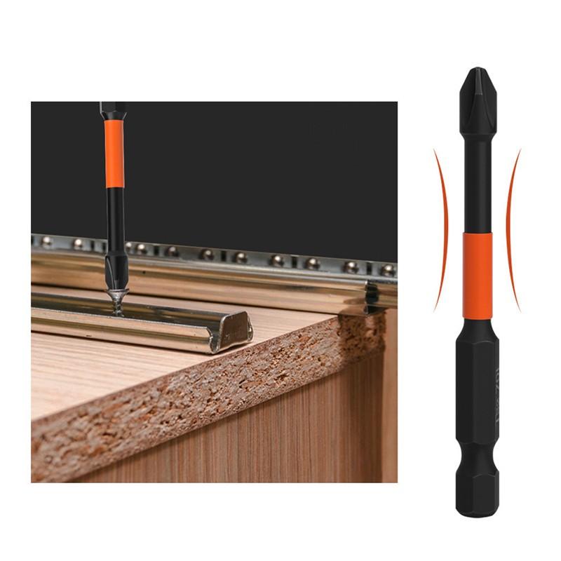 1/6 шт. магнитная электрическая отвертка, крестовая головка PH2, ударная головка из сплава S2, твердая отвертка, противоскользящая, отвертка, ручная дрель