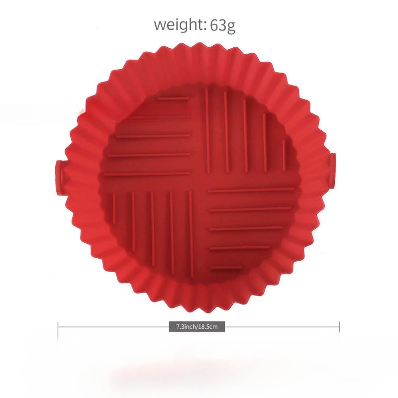 Air Fryer Silicone Liners Reusable Silicone Air Fryer Tray for Microwave Oven Non Stick Air Fryer Basket Kitchen Accessories