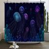 Мечта Звездное Небо Океан Медуза Ванная Водонепроницаемый Набор Штор для Душа с 12 Крючками Коврик для Ванной Нескользящий Коврики Чехол для Сиденья Унитаза