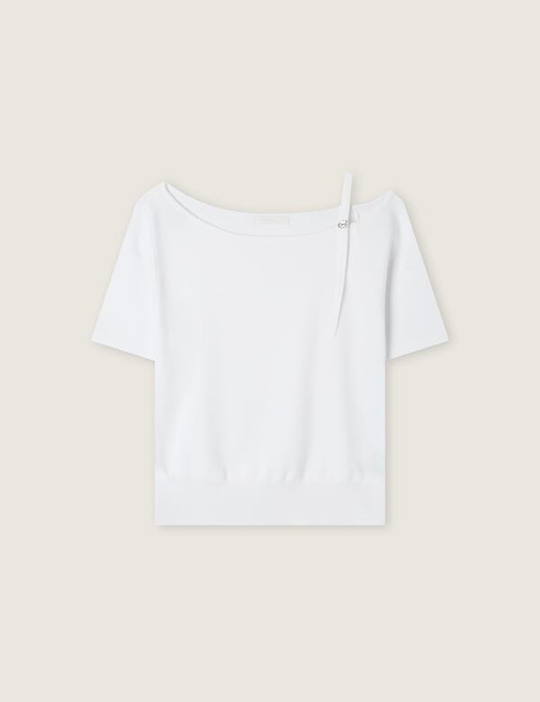 ROEM Off-Shoulder Short Sleeve Pullover Rmkag38R11