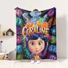 Coraline Adventure Flannel Blanket Throw Blanket Soft Warm Sofa Bed Camping Home Decor Unique Christmas Gift C92260