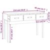 Console Table Grey 114 x 40 x 75 cm Solid Pine Wood