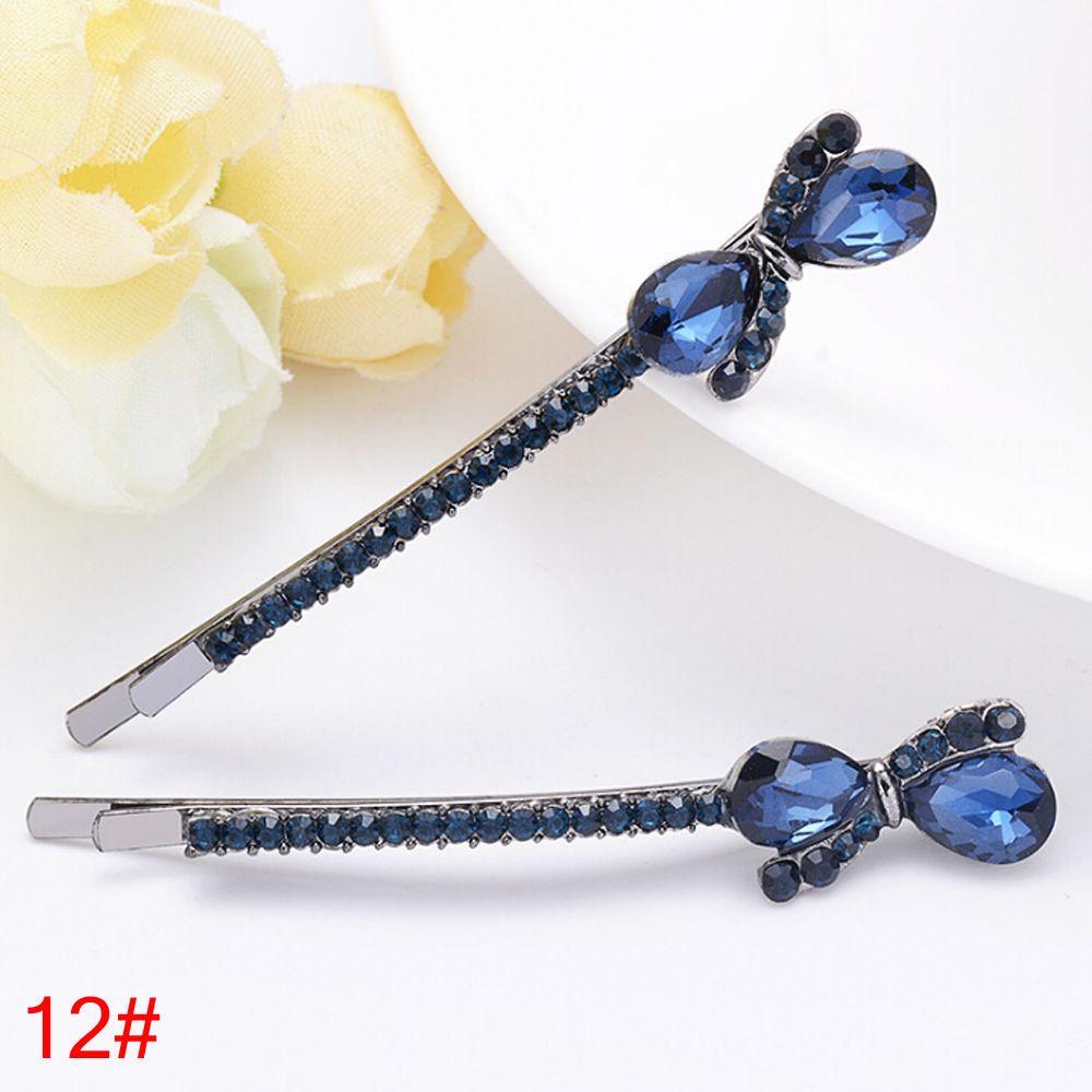 Accessories Women Girls Barrette Hairpin Bling Headwear Edge Clamp Crystal Rhinestone Hair Clip