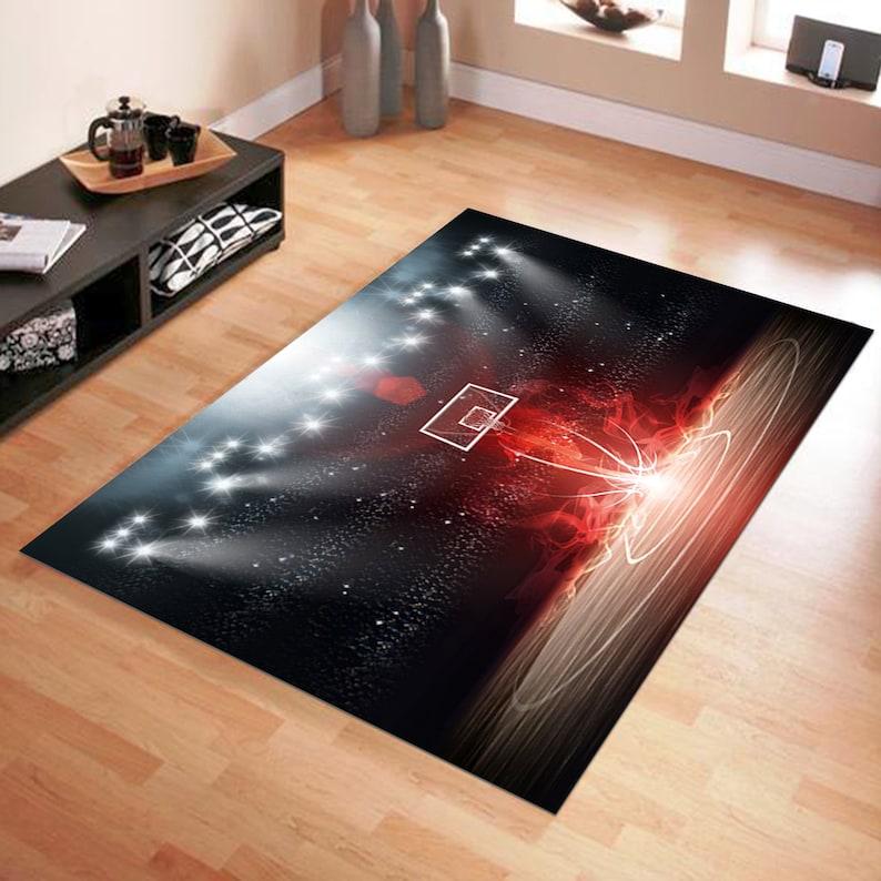 Multicolor Design Rug Colorful Rug Modern Area Rug 3D Art Vortex Rug Universe Planet Rug Black Hole Rug Living Room Rug