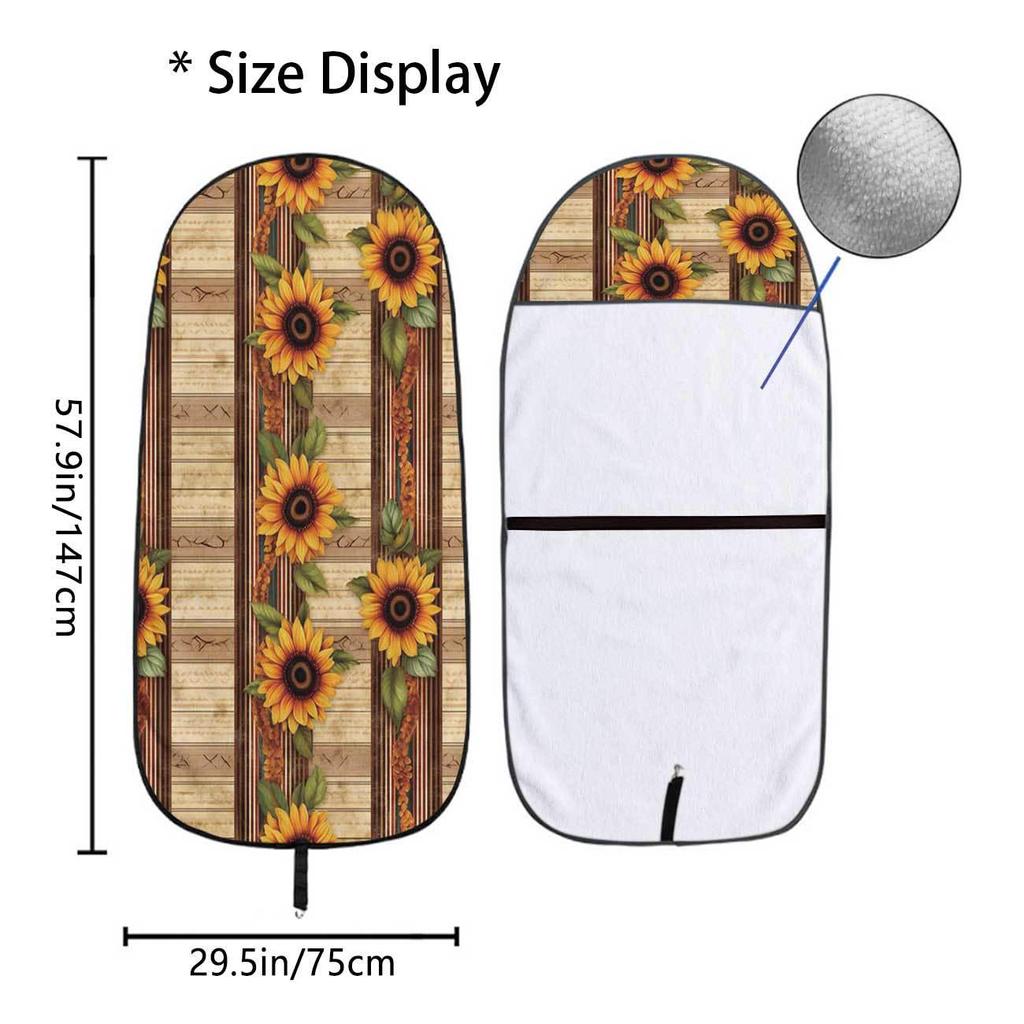 Sunflower Front Seat Towel Protector - Universal, All-Season, Gym & Workout Friendly.
