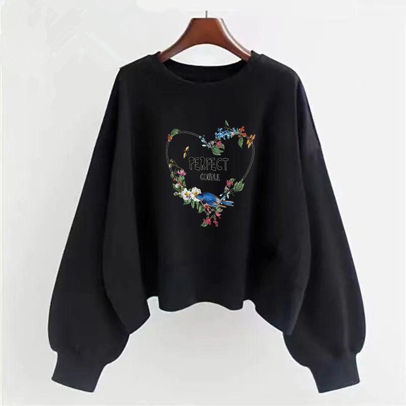 Фиолетовая хлопковая толстовка с капюшоном женская на весну и осень с длинными рукавами, корейская версия, с круглым вырезом, свободная, свободная, сентябрьский школьный сезон, ранняя осень, женская одежда