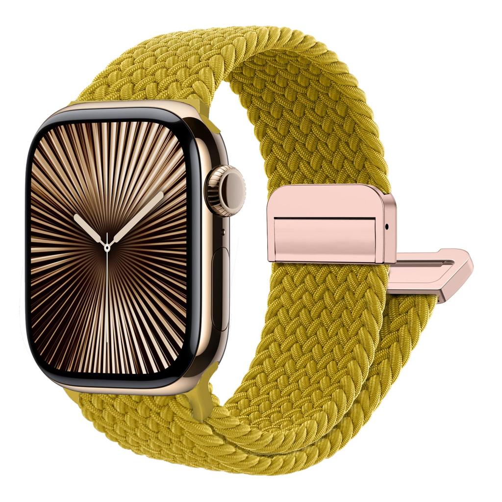For Apple Watch Bands ultra 3 49 44mm 40mm 45mm 46mm 41mm Black Unity Bracelet iWatch series 10 11 se 8 9 Magnetic Braided Strap