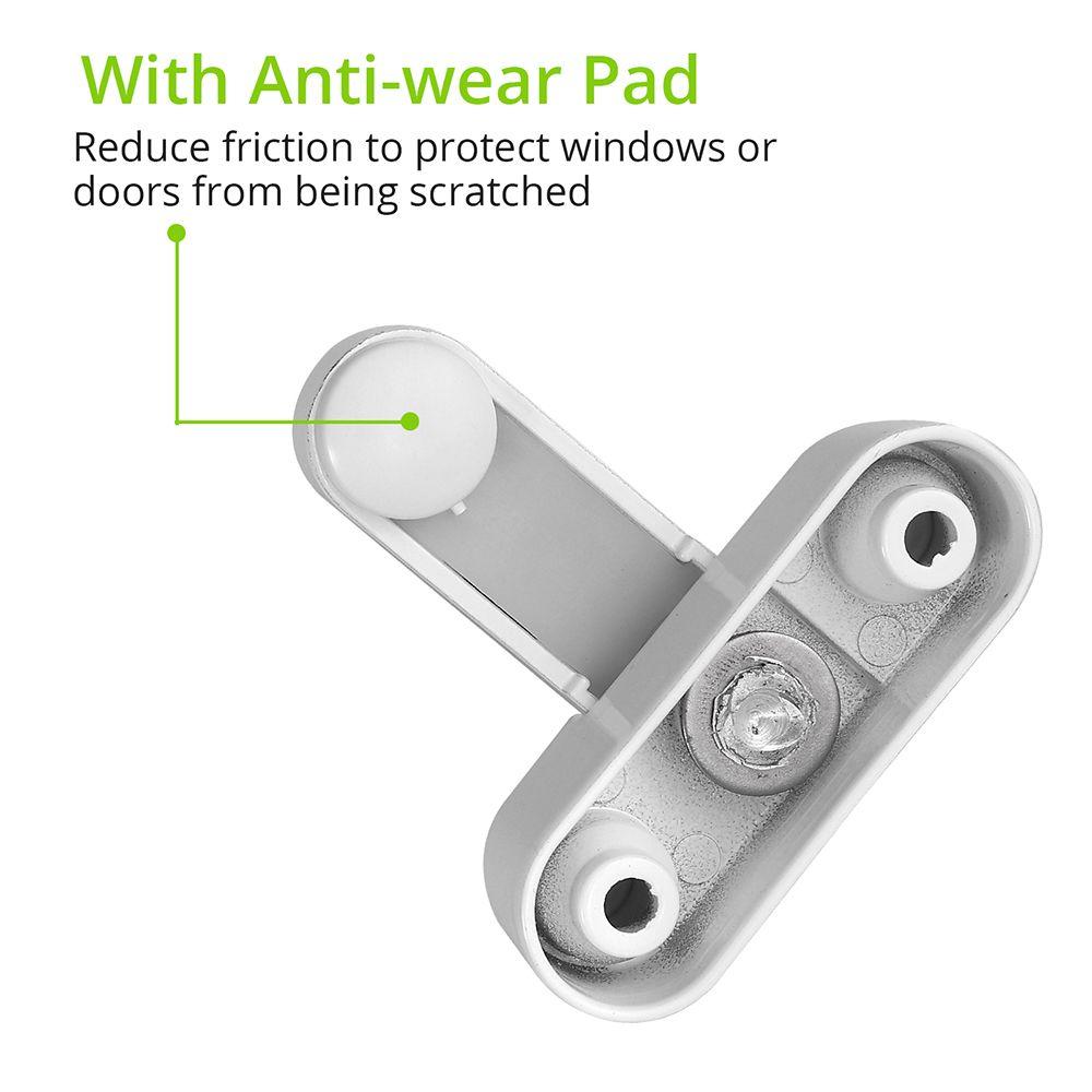 Zinc Alloy Door Sash Jammer Casement Door and Window T-lock Window Restrictor With Key Safety Locks