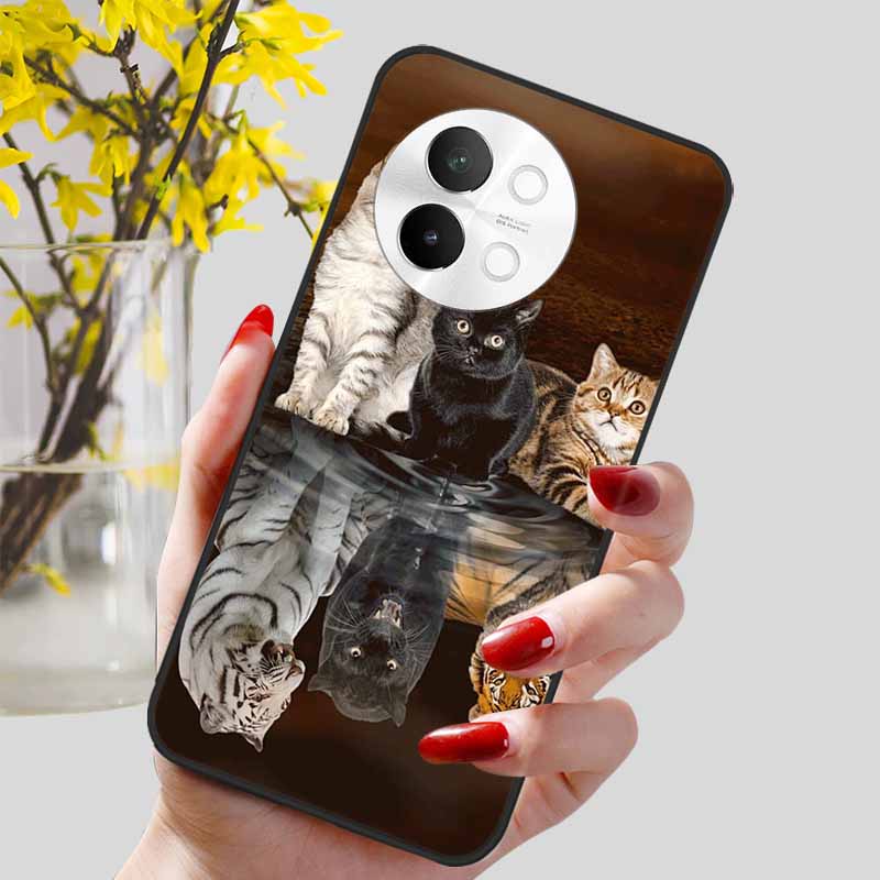 Чехол для Vivo V40 Lite 5G Модный Мягкий Силикон Милый Чехол для Телефона для Vivo V 40 Lite V40Lite 5G Защитная Задняя Крышка ТПУ Чехлы