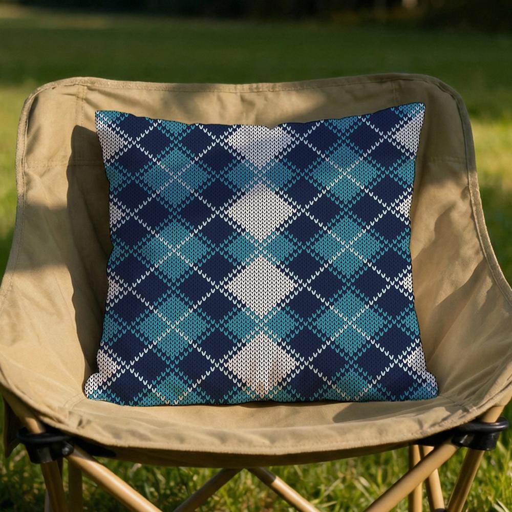 classic plaid pattern Cushion Cover Soft Reversible  Durable Pillow Cover  MultiScene Use for Home  Car Daily Comfort
