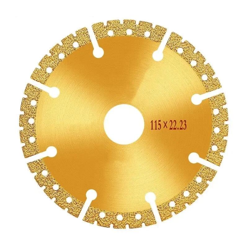 4.5 Inch Vacuum Brazed Diamond Yellow Saw Blade Steel Metal Stone Cast Iron Reinforcing Steel Aluminium Multi-purpose Power Tool