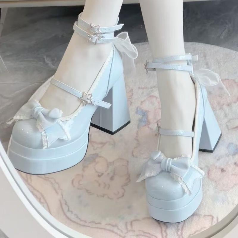 Туфли-лодочки женские на каблуке, платформа, туфли Мэри Джейн, женские летние 2025, тренд, Лолита, элегантное платье, массивные туфли-лодочки, Zapatillas De Mujer