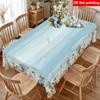 2D Flat Printing, 1pc, Summer Ocean-Themed Tablecloth, with Marine, Beach, Anchor, Turtle, Shell Pattern Design, Multiple Sizes Available, Perfect for