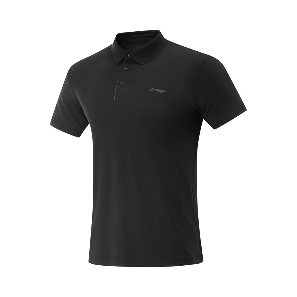 Мужская футболка-поло Li Ning Fitness Series с влагоотводящим эффектом, быстросохнущая, с логотипом, APLV179-5