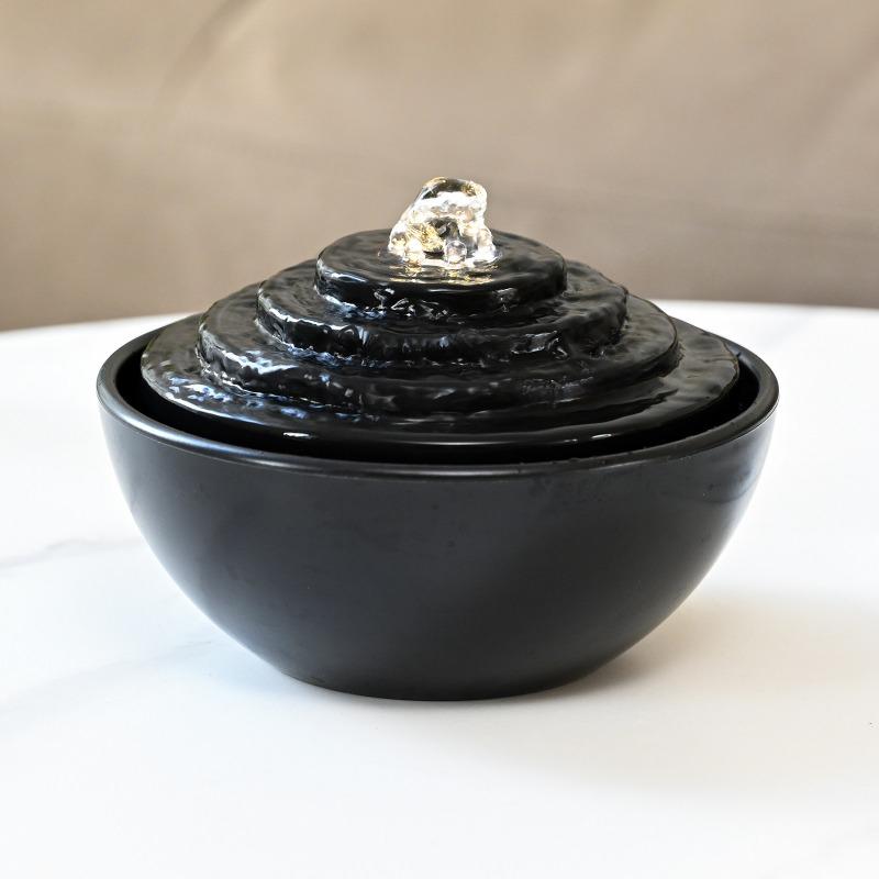 Compact Minimalist Waterfall Fountain Indoor Living Room Desktop Circulating Water Decor Office Landscape Waterfall Accessory