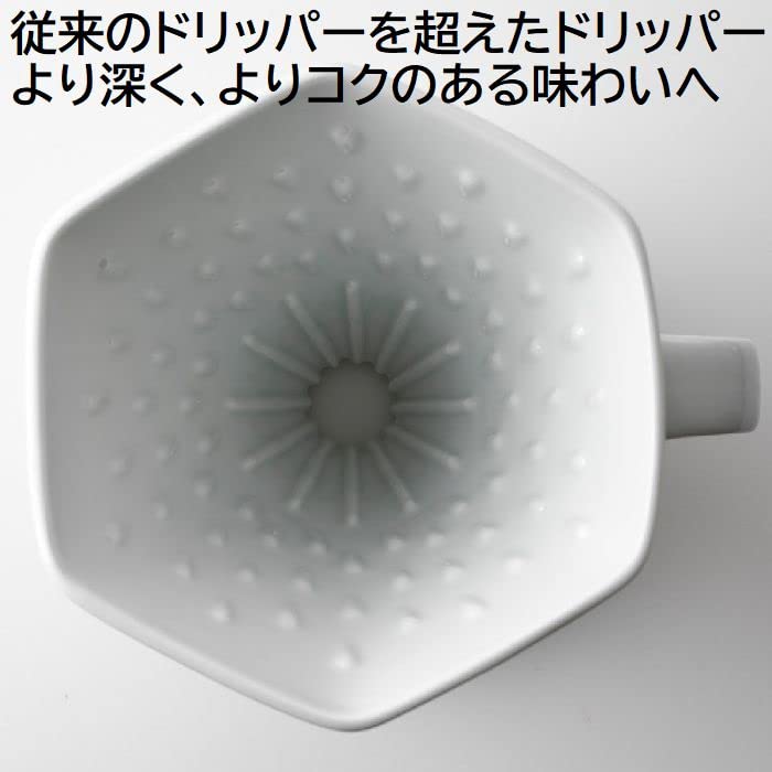 Набор кофейных зерен Sanyo Sangyo Arita Ware Глубокая капельница PRO PRO для 3-7 чашек CAFEC СДЕЛАНО В ЯПОНИИ Бумага DA-45W (Абака APDF-100W + Зерна)