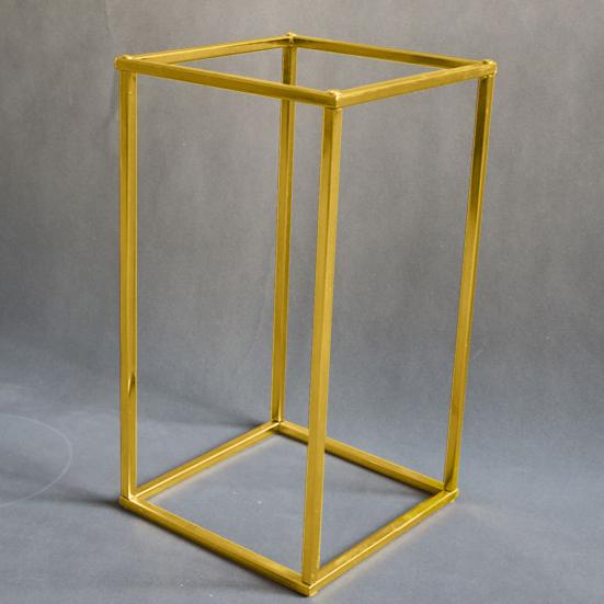 Flower Display Stand Gold Tall Floor Vase Plant Shelf Detachable Metal Flower