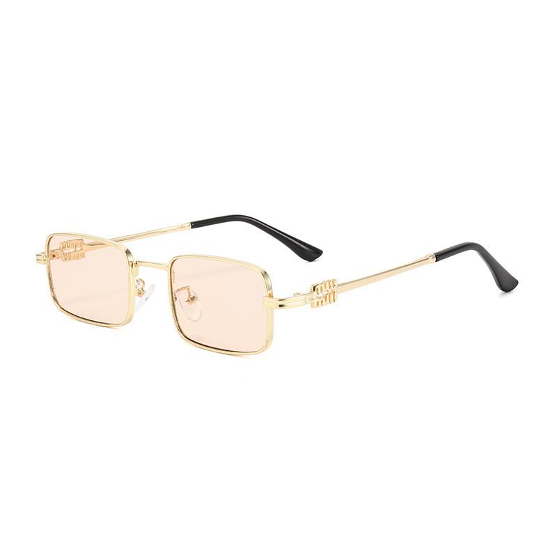 Unisex Metal Square Sunglasses With Gradient Grey Lenses For Street Style And Outdoor Activities