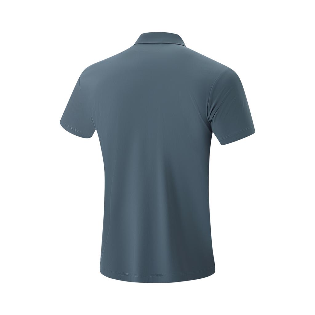 Li Ning Fitness Series однотонная удобная универсальная дышащая повседневная спортивная рубашка-поло для мужчин Luo-Dai-Qing APLU003-9