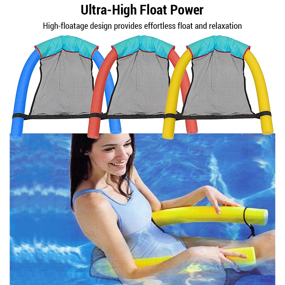 Стул с лапшой для бассейна, водный гамак, стул для взрослых и детей, портативный сетчатый стул с плавающей запятой для плавания