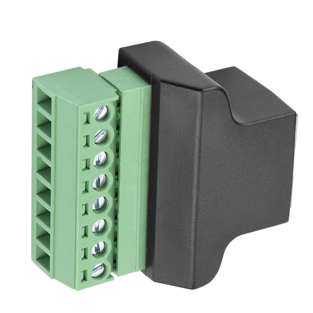 Ethernet RJ45 Female To Screw Terminal 8 Pin CCTV Digital DVR Адаптер Разъем