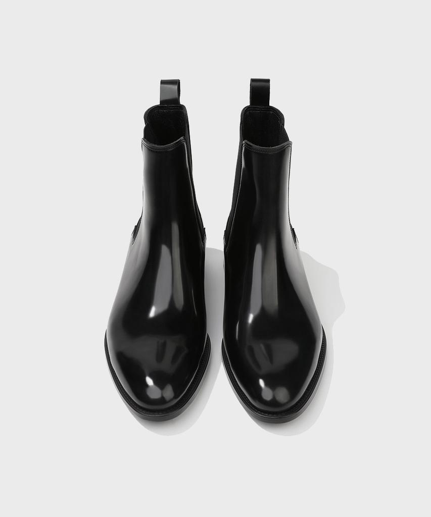 Firenze Atelier Rians_Slim Toe Square Banding Chelsea Boots 3338 [Black Box]