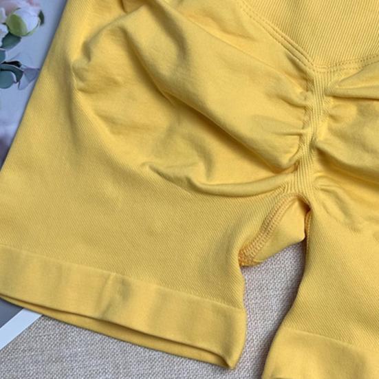 Шорты для йоги Slim Fit Высокая эластичность Контроль живота Бесшовные Анти-воздействие Подтянутые ягодицы Высокая талия Беговые спортивные шорты для бега