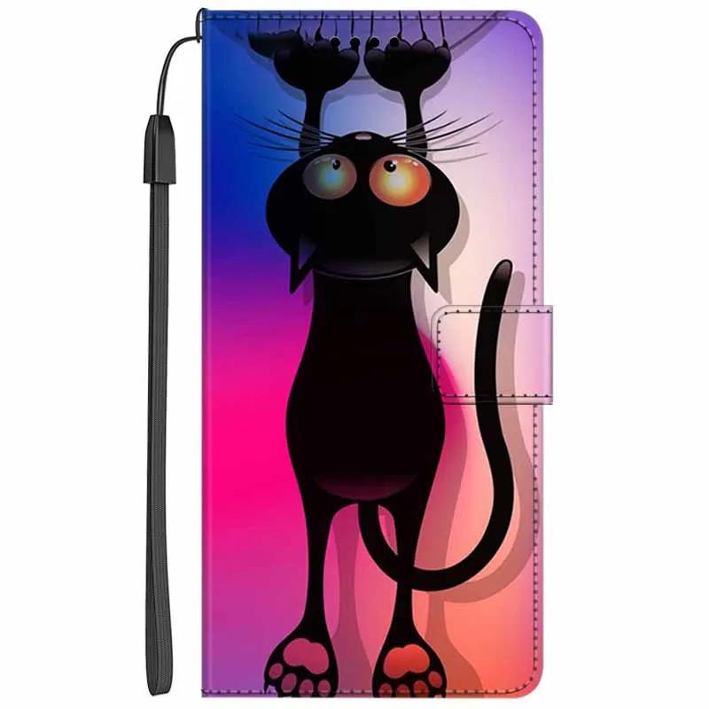 Кожаный чехол-книжка с подставкой для Oppo Reno13 F, кошелек с рисунком Льва и Кошки, Funda для Reno13 F 4G 5G, мультяшный кошелек, чехол-подставка для телефона Reno13 F