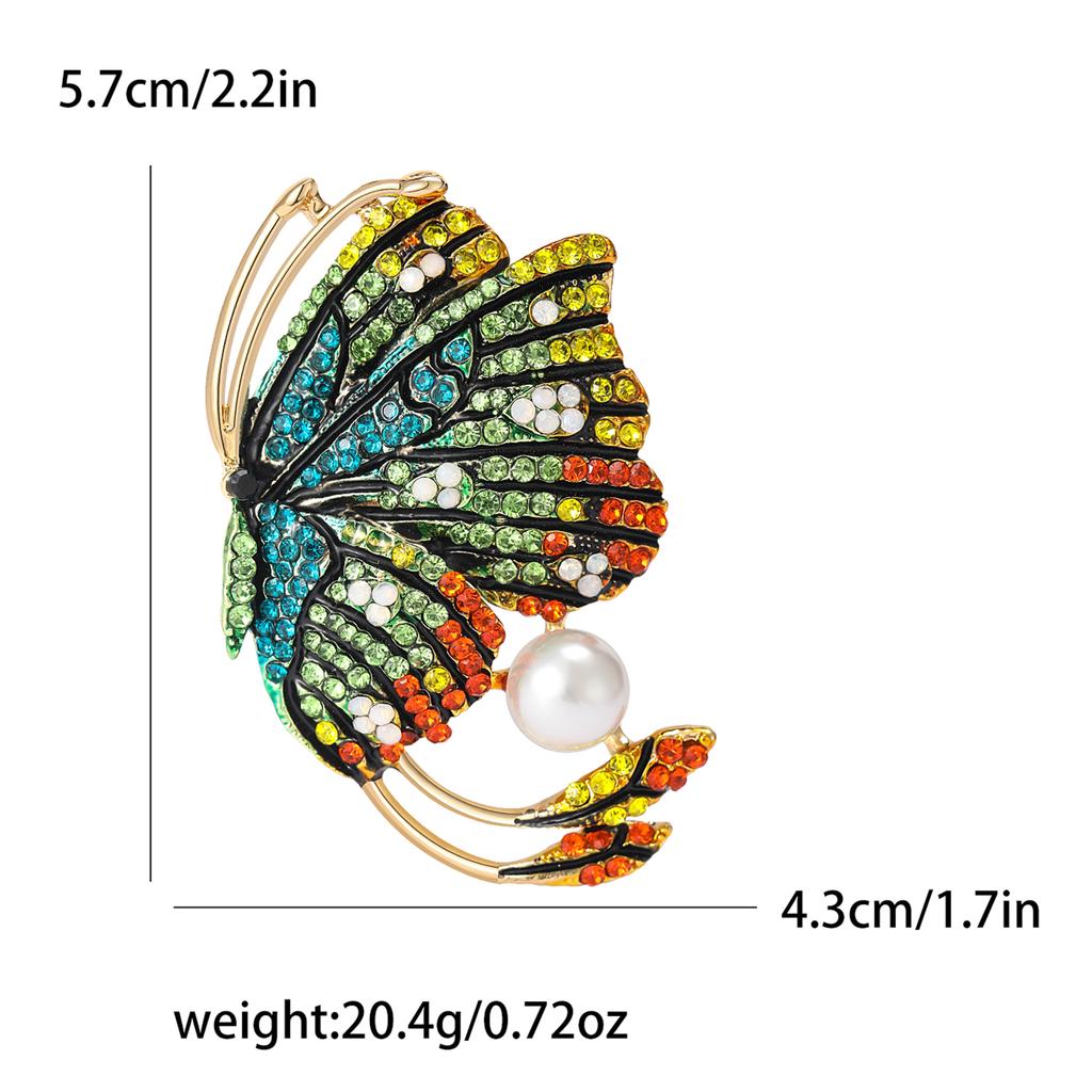 Enamel Butterfly Brooches for Women Unisex Rhinestone Insect Pins Banquet Party Backpack Gifts Jewelry Accessories