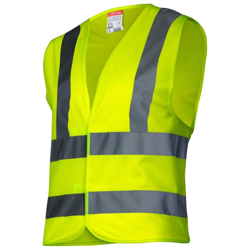 Warning Vest 4 Stripes, Yellow, "", Ce, Lahti