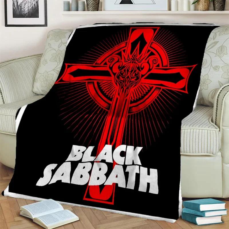 3D BLACK SABBATH Heavy Metal Rock Blanket,Soft Throw Blanket for Home Bedroom Bed Sofa Picnic Travel Office Cover Blanket Kids