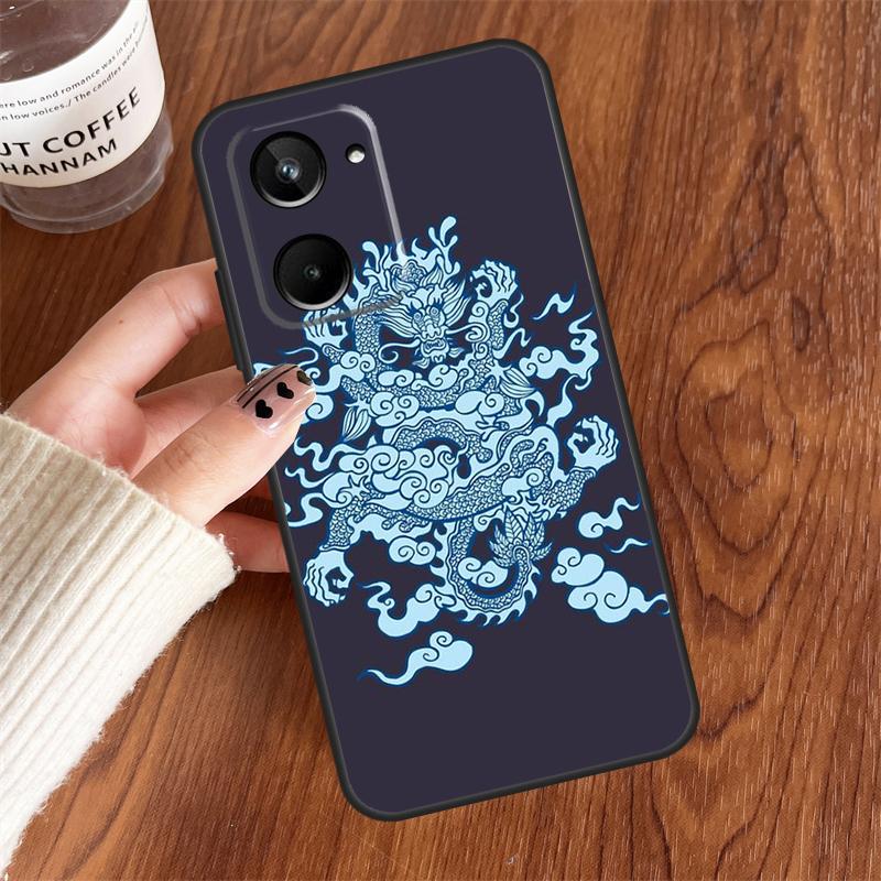 Китайский Дракон Для Realme GT7 Pro GT6 15 10 11 12 13 14 Pro Plus C75 C65 C55 C63 C61 C53 C67 C35 C71 Чехол