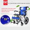 Portable Wheelchair Scooter Small Simple Folding Lightweight Inflatable Travel Elderly Trolley Foldable Armrest 20 Inch Large Tire